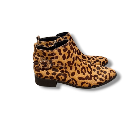 Steven By Steve Madden Shoes - Steven by Steve Madden Chavi-L Booties Womens 7 Leopard Calf Hair Ankle Boots